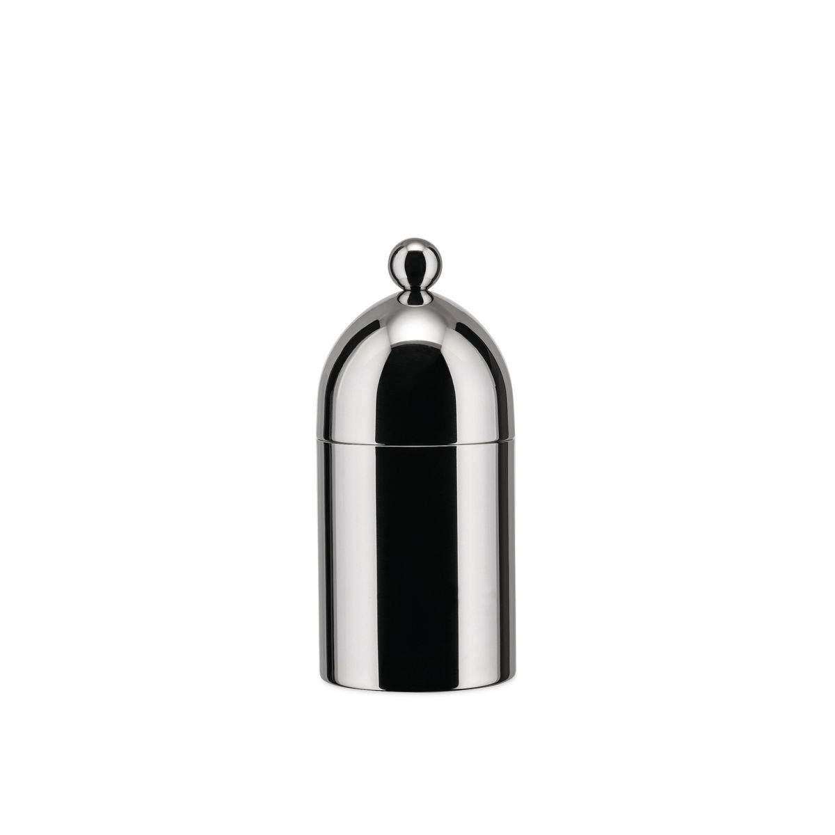 Alessi Zuckerdose mit Löffel 90024 ; 265 ml, 6.8x15.3 cm (ØxH); silber