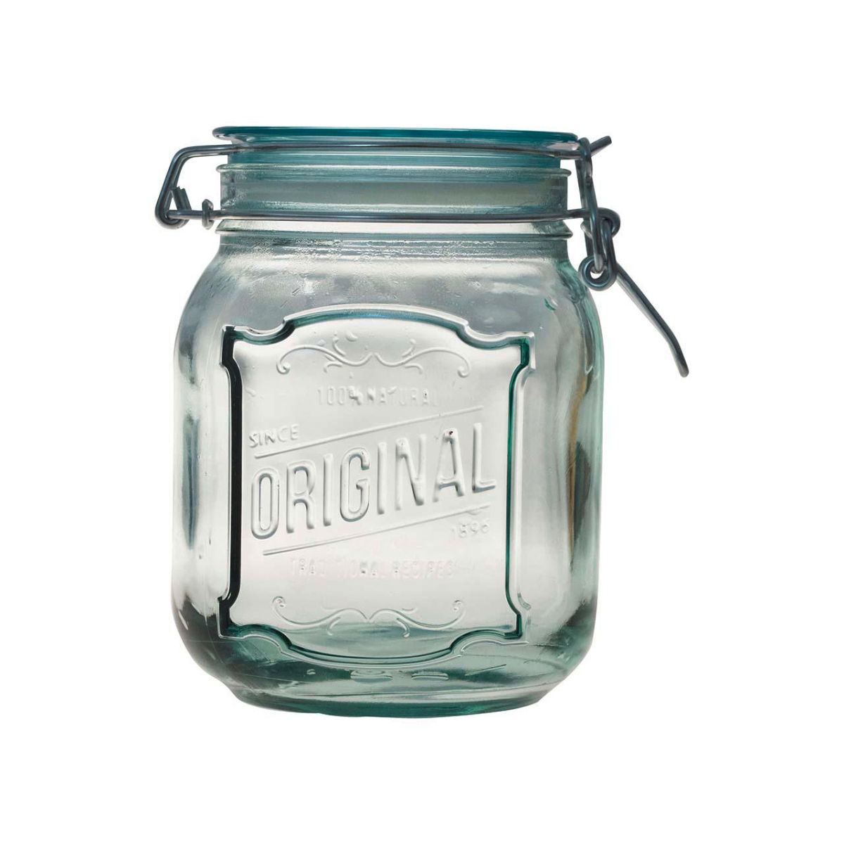 memo Vorratsglas 'Original' aus Recyclingglas, transparent, 0,8 l; 1100 ml, 16 cm (H); transparent; rechteckig