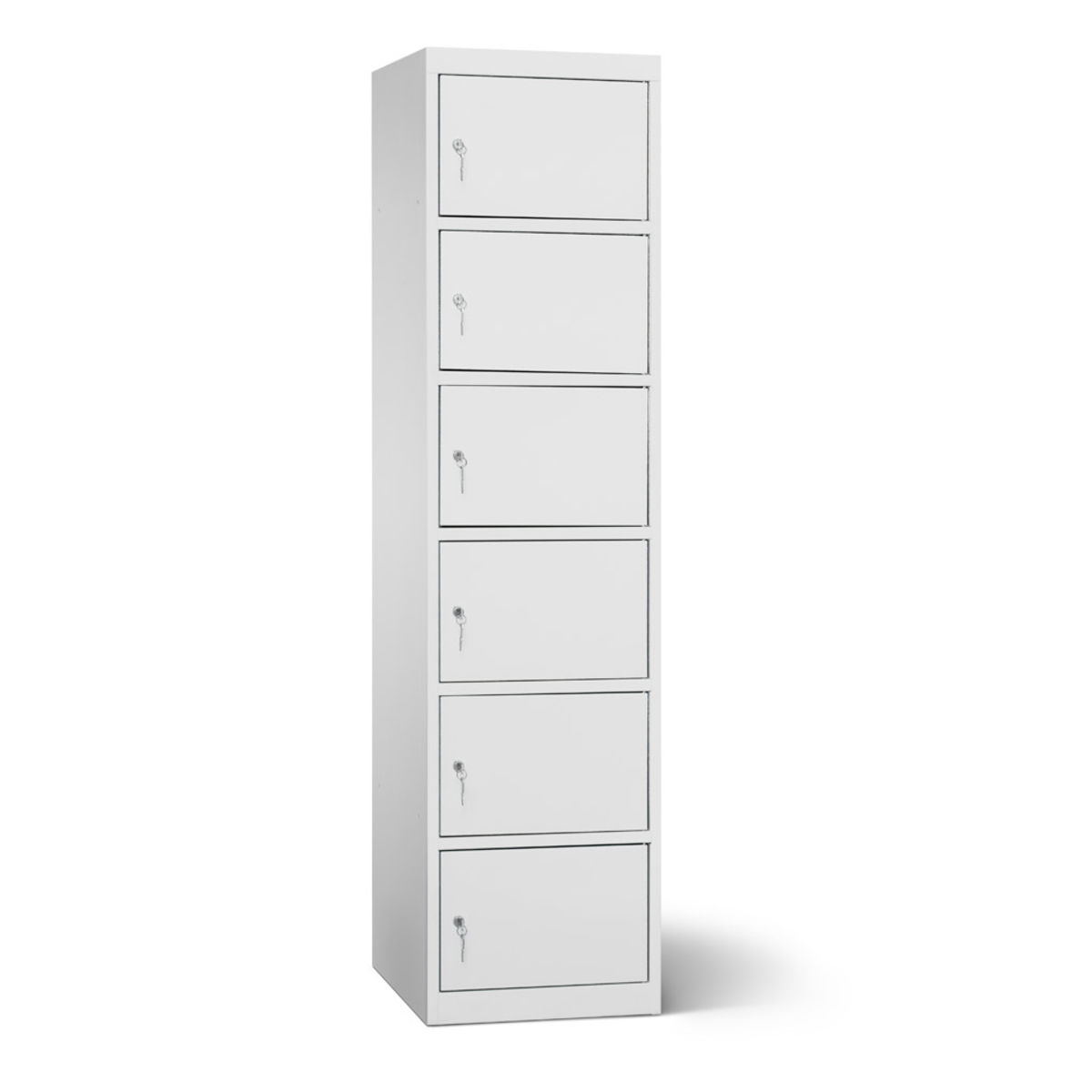 rotstahl Akku-Ladeschrank 6 Fächer mit lichtgrauem Korpus 45x180 cm (BxH); hellgrau