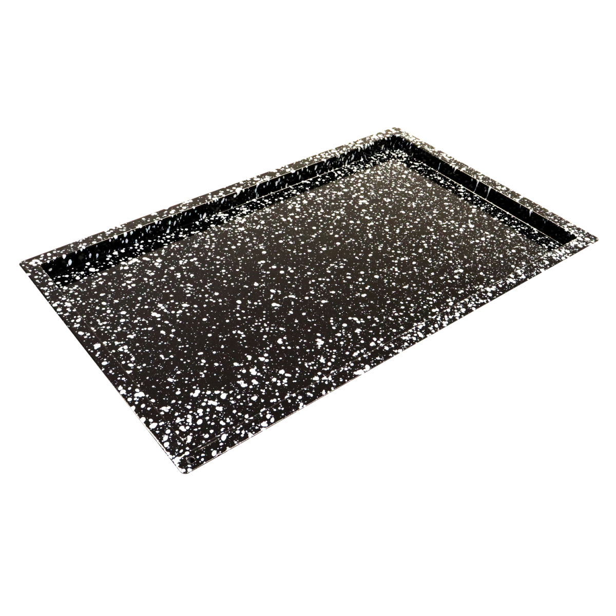 Schneider Backblech GN 1/1, Granit-Emaille GN 1/1, 53x32.5x2 cm (LxBxH); weiß/schwarz; rechteckig