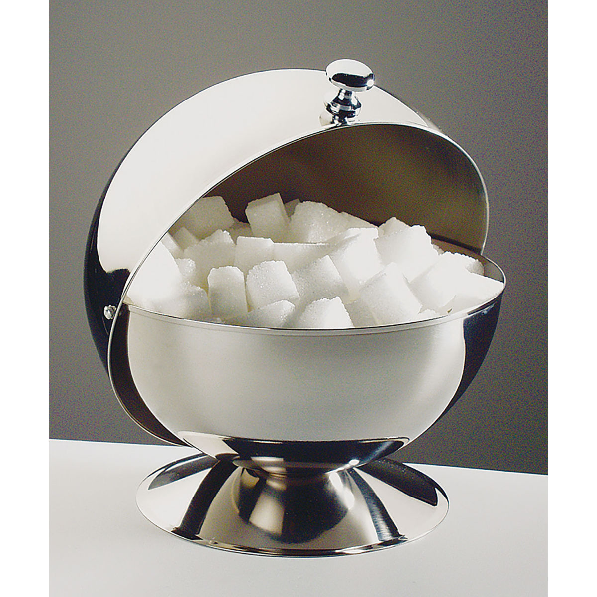 APS Zuckerkugel mit Rolldockel, Edelstahl 14x14x13.5x14 cm (LxBxØxH); silber; rund