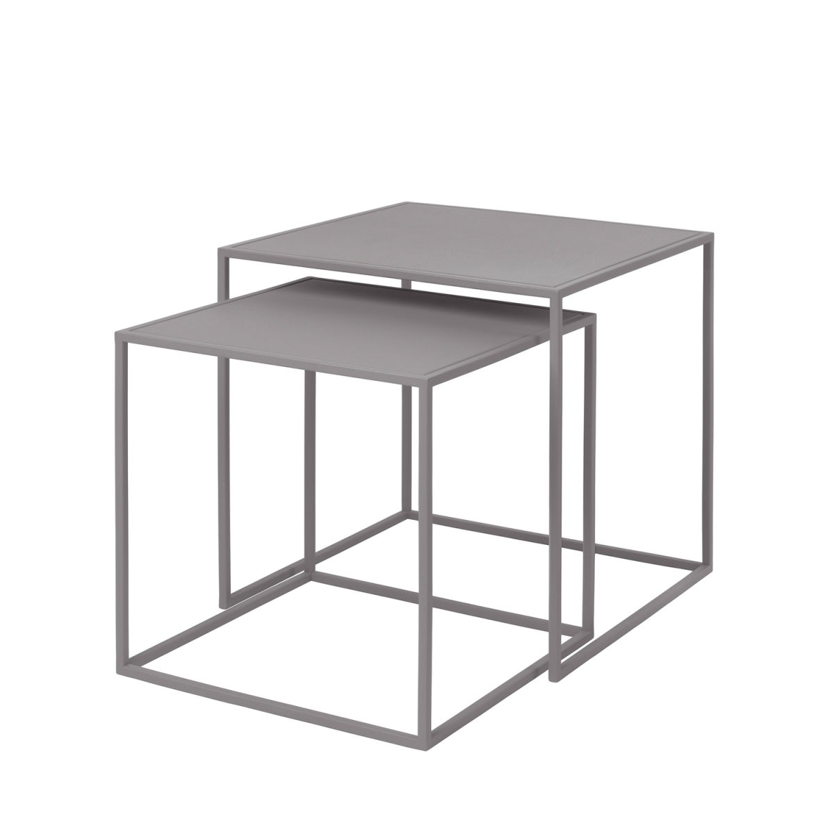 blomus Set 2 Beistelltische -FERA- 40x40x40 cm (LxBxH); hellgrau; rechteckig; 2 Stück / Pack