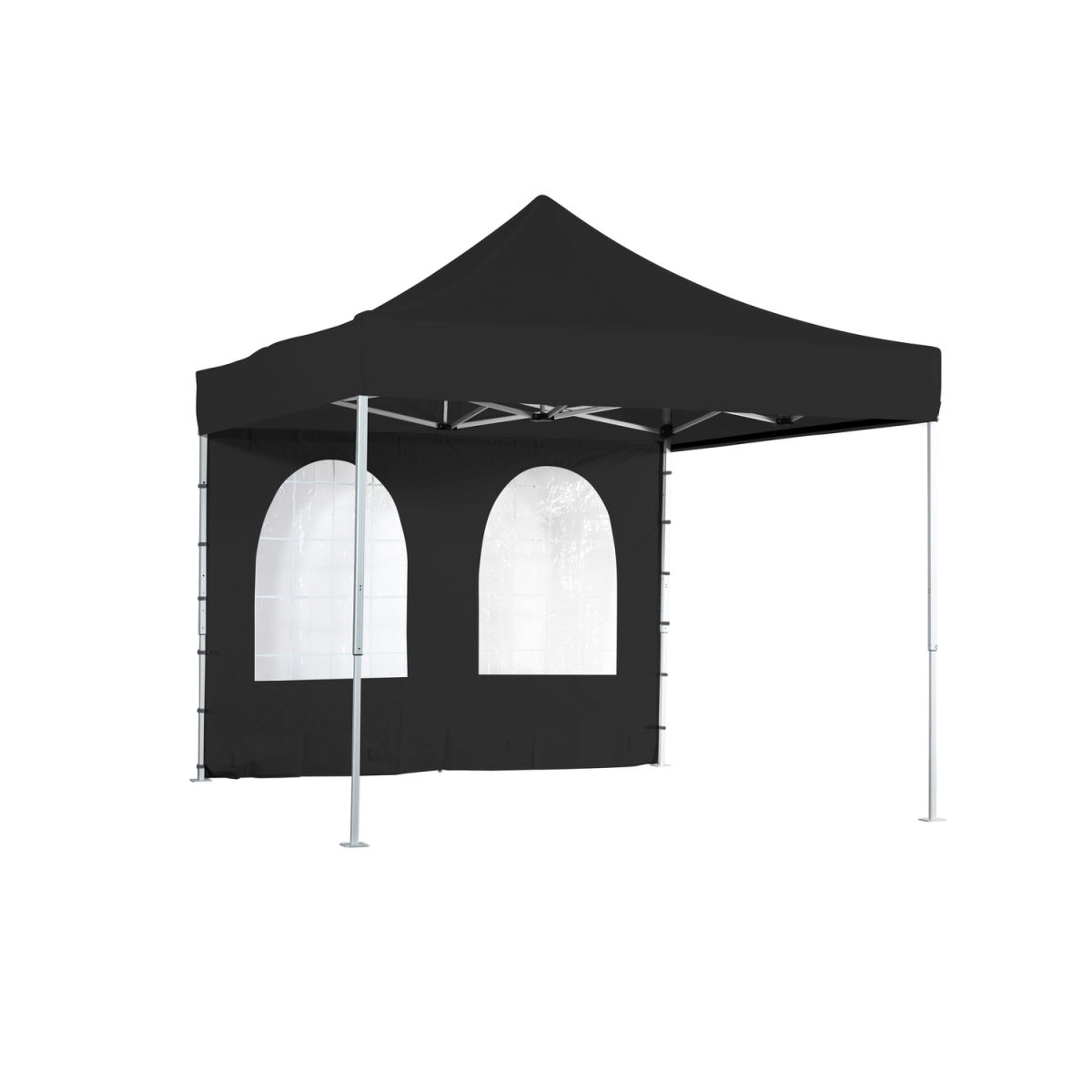 VeroTENT VeroTENT 6m Seitenwand mit Bogen-Fenster 600x205 cm (LxB); schwarz