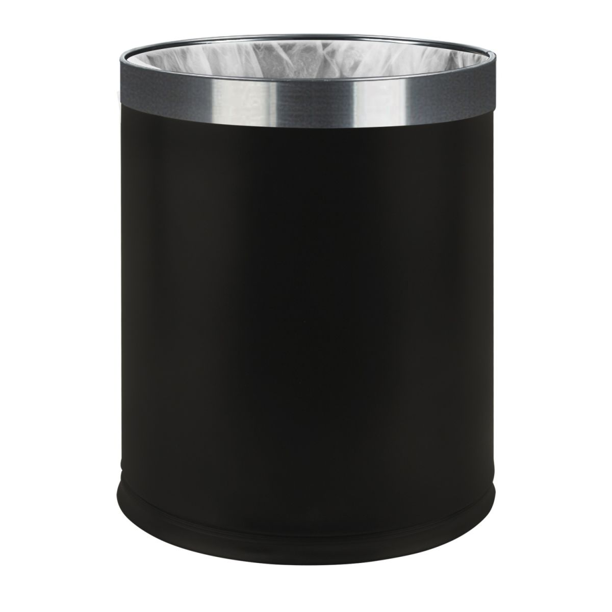 Cestino pattumiera per camera hotel Thornton con anello porta sacchi 9L CORBY; 22.3x22.3x26 cm (LxLxH); nero