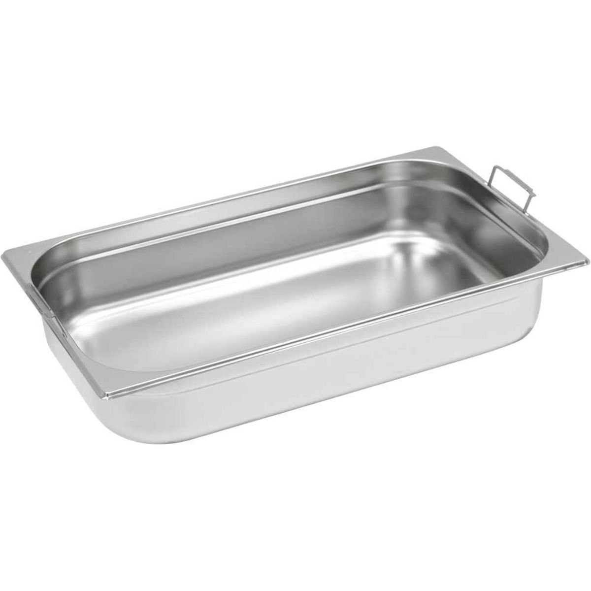 Stalgast Gastronormbehälter Serie Basic von Stalgast, GN 1/1, mit Fallgriffen GN 1/1, 0.019 l, 53x32.5 cm (BxT); silber