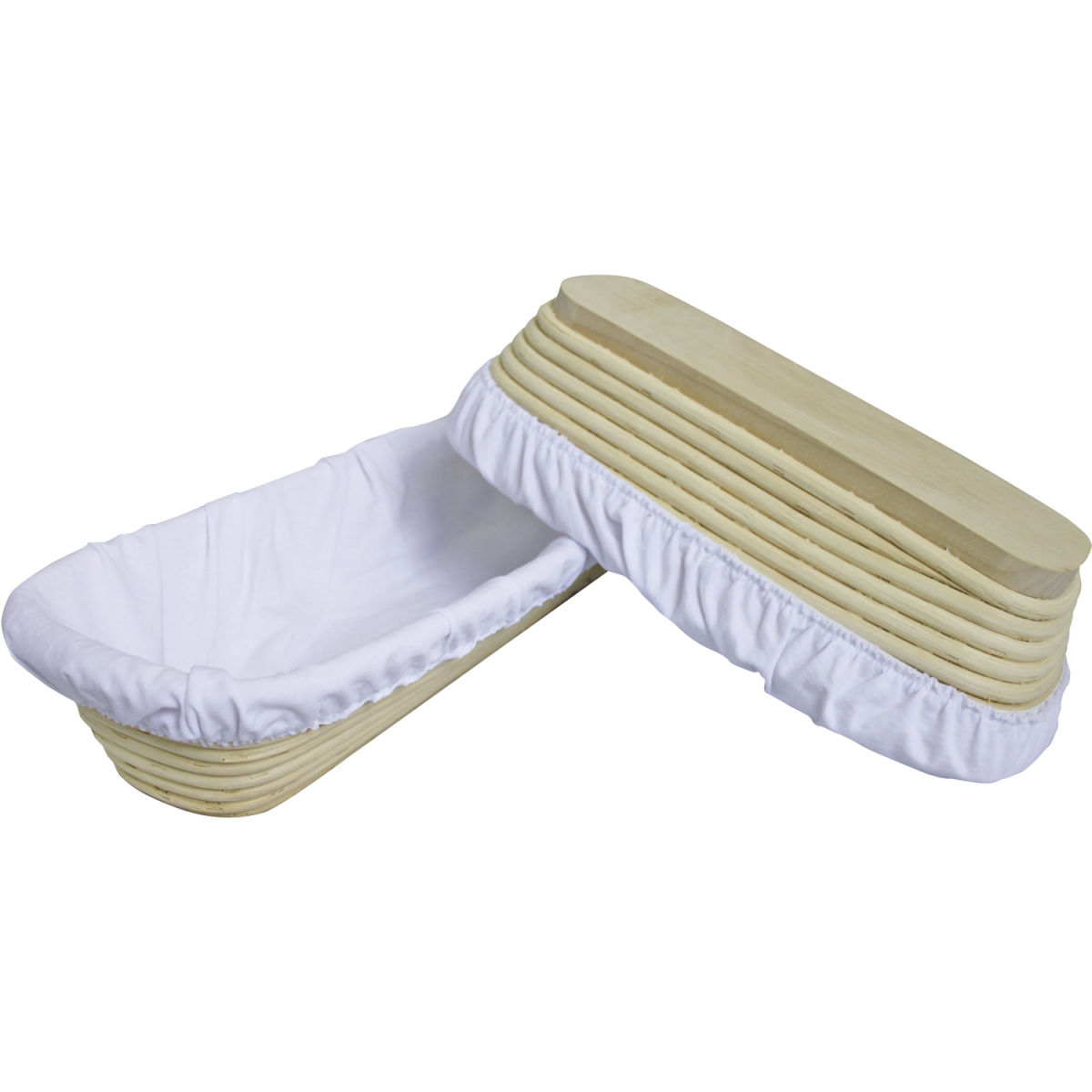 Schneider Gärtücher für rechteckige Gärkörbe 35x13 cm (LxB); weiß