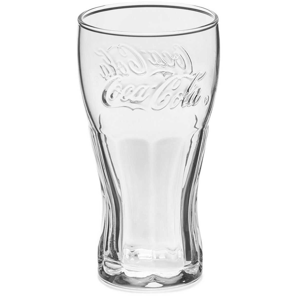 van Well Konturgläser Coca Cola 200 ml, 7x13 cm (ØxH); transparent; 0.2 l Eichstrich, 6 Stück / Pack