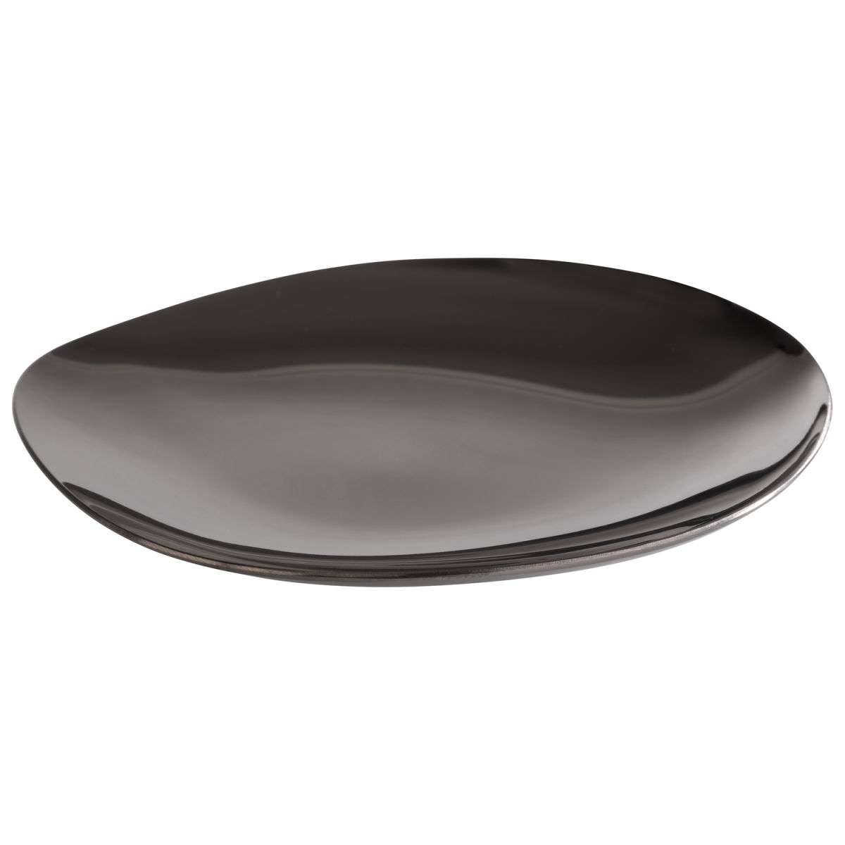 APS Teller PEBBLES, 4er-Set, Edelstahl, PVD-beschichtet 9x9x1 cm (LxBxH); grau; organisch