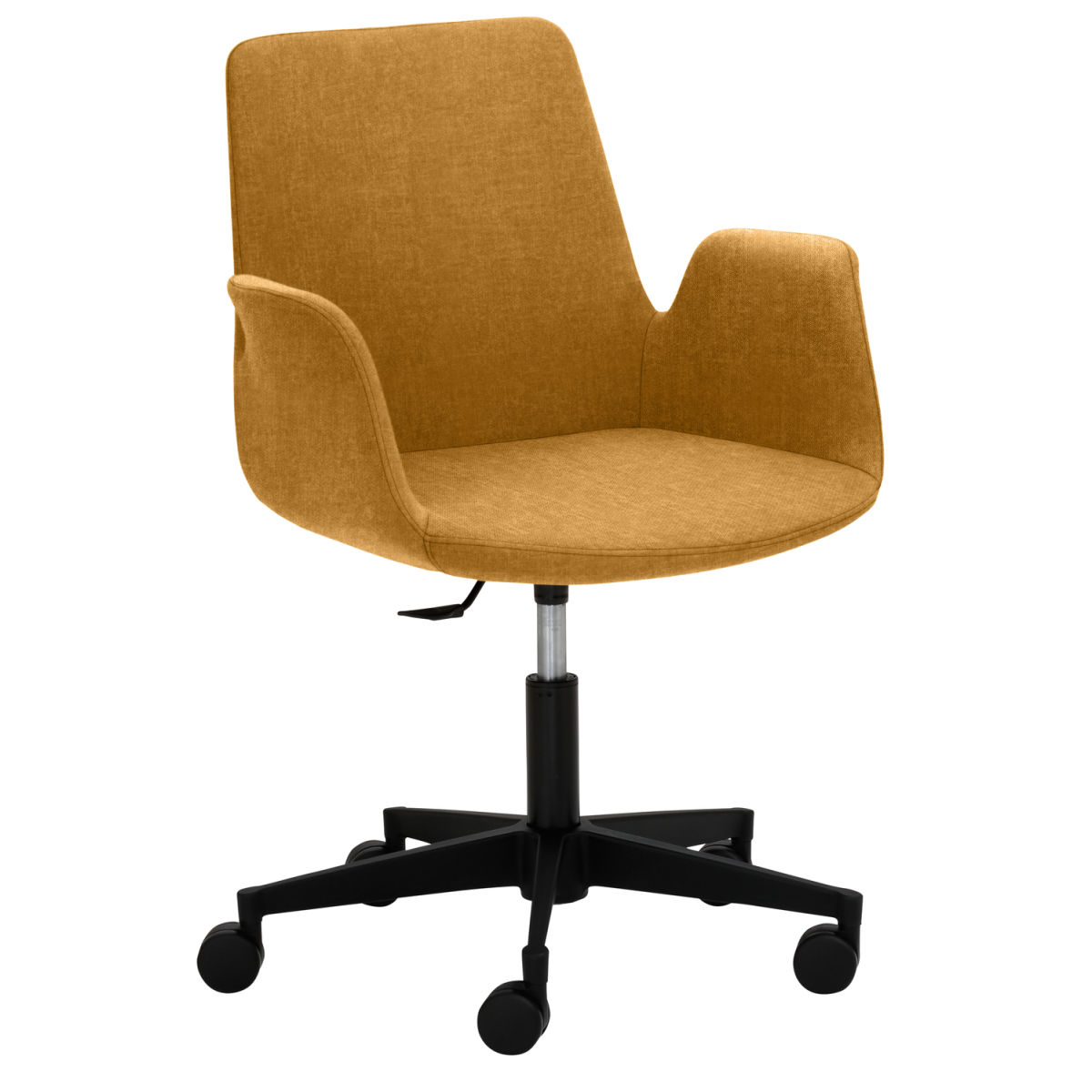 Mayer Sitzmöbel Sessel 2010 Polyester-Stoff, mit Armlehnen 65x65x82 cm (BxTxH); Sitz senf, Gestell schwarz