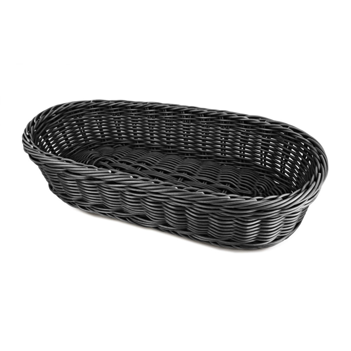 Stalgast Brotkorb länglich, schwarz, 380x165 mm (BxT) 38x8 cm (BxH); schwarz; oval