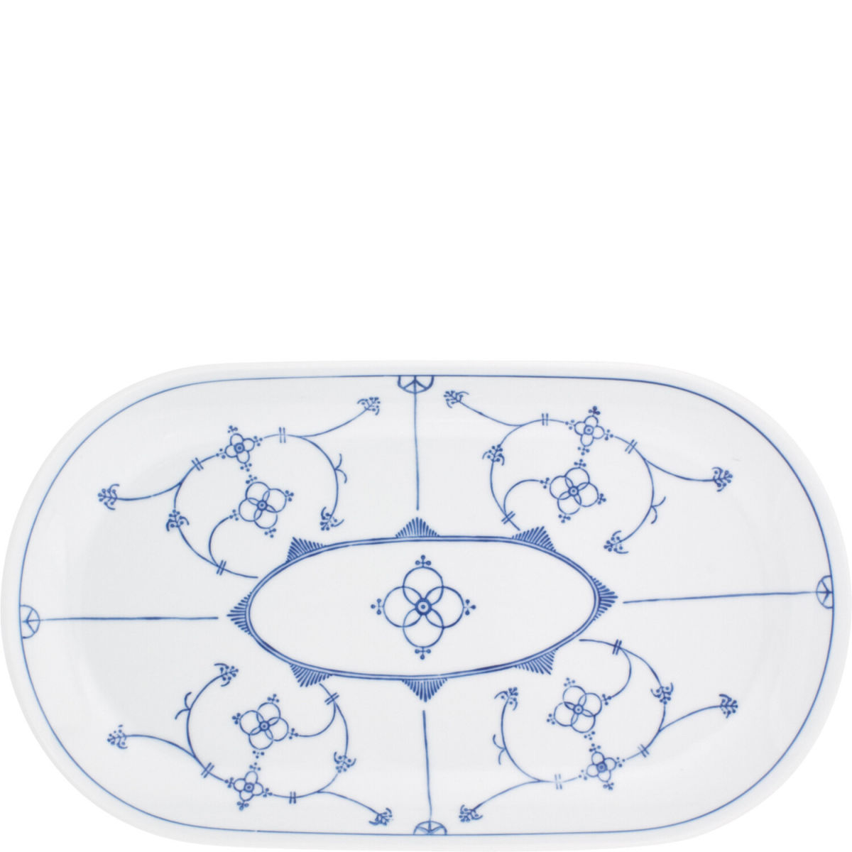 Kahla Platte, oval 32.5x18.7x3.5 cm (LxBxH); blau