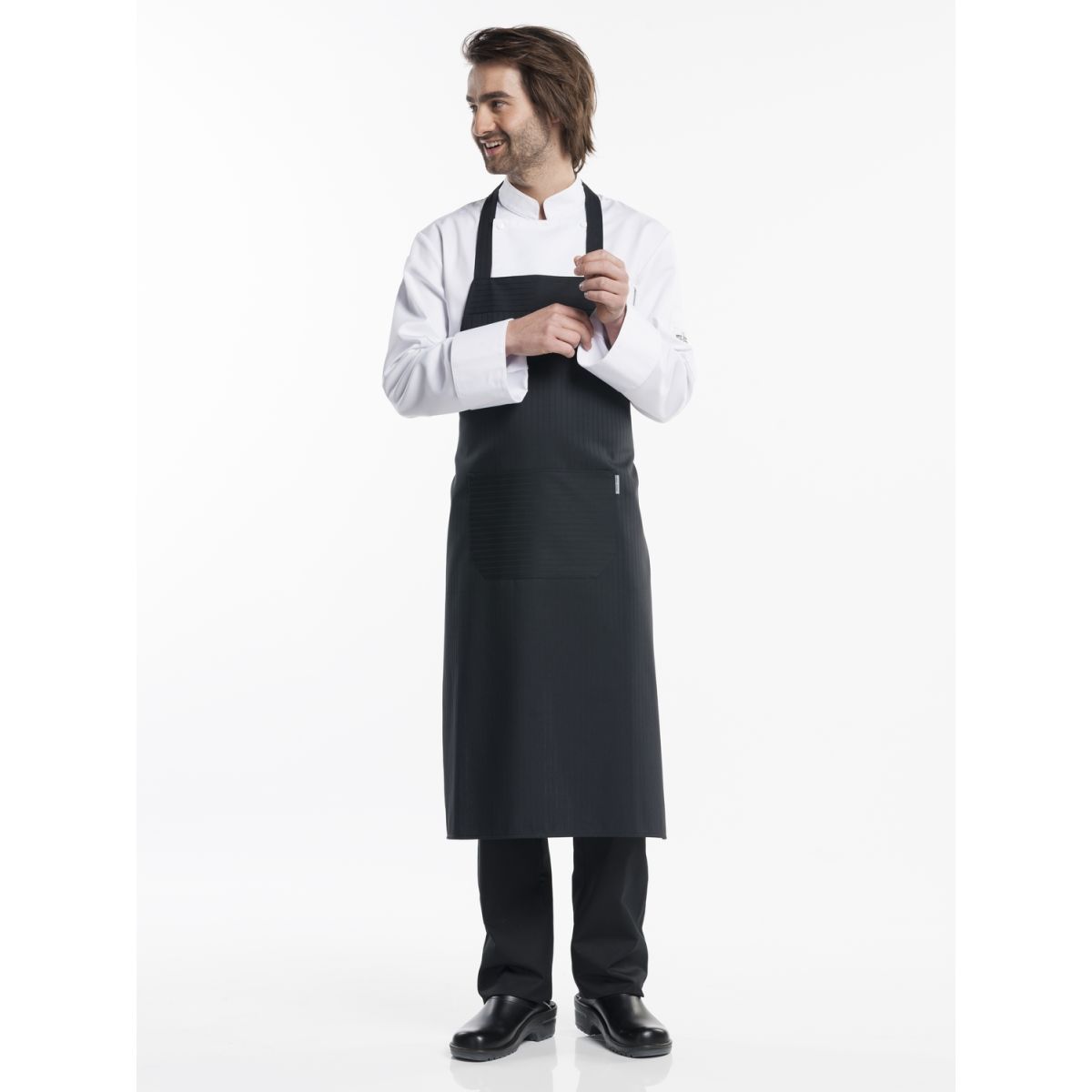 Chaud Devant Latzschürze Santino Black W75 – L100 100x75 cm (LxB); schwarz