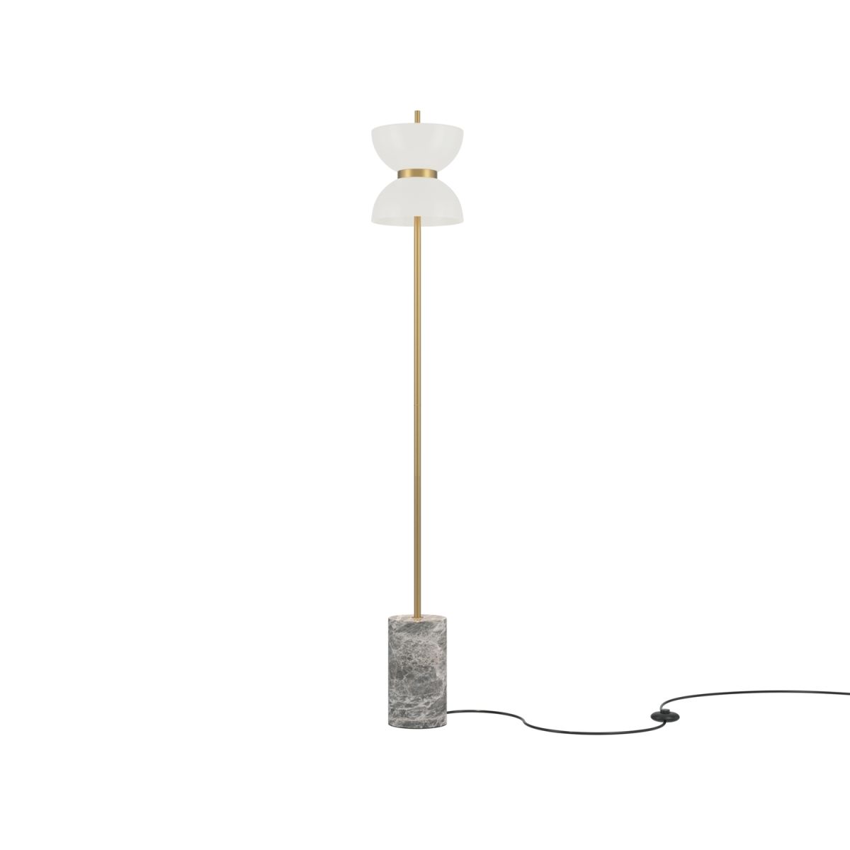 Maytoni Stehleuchte Kyoto Gold und Grau, aus Metall, LED, 1300lm, 3000K 22x22x145x22 cm (LxBxHxØ); gold