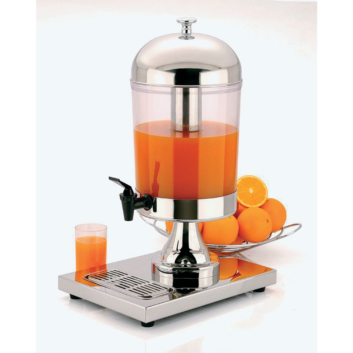 APS Saftdispenser INOX STAR, inkl. Crushed Ice Röhre 8 l, 36x26x55x26 cm (LxBxHxT); silber