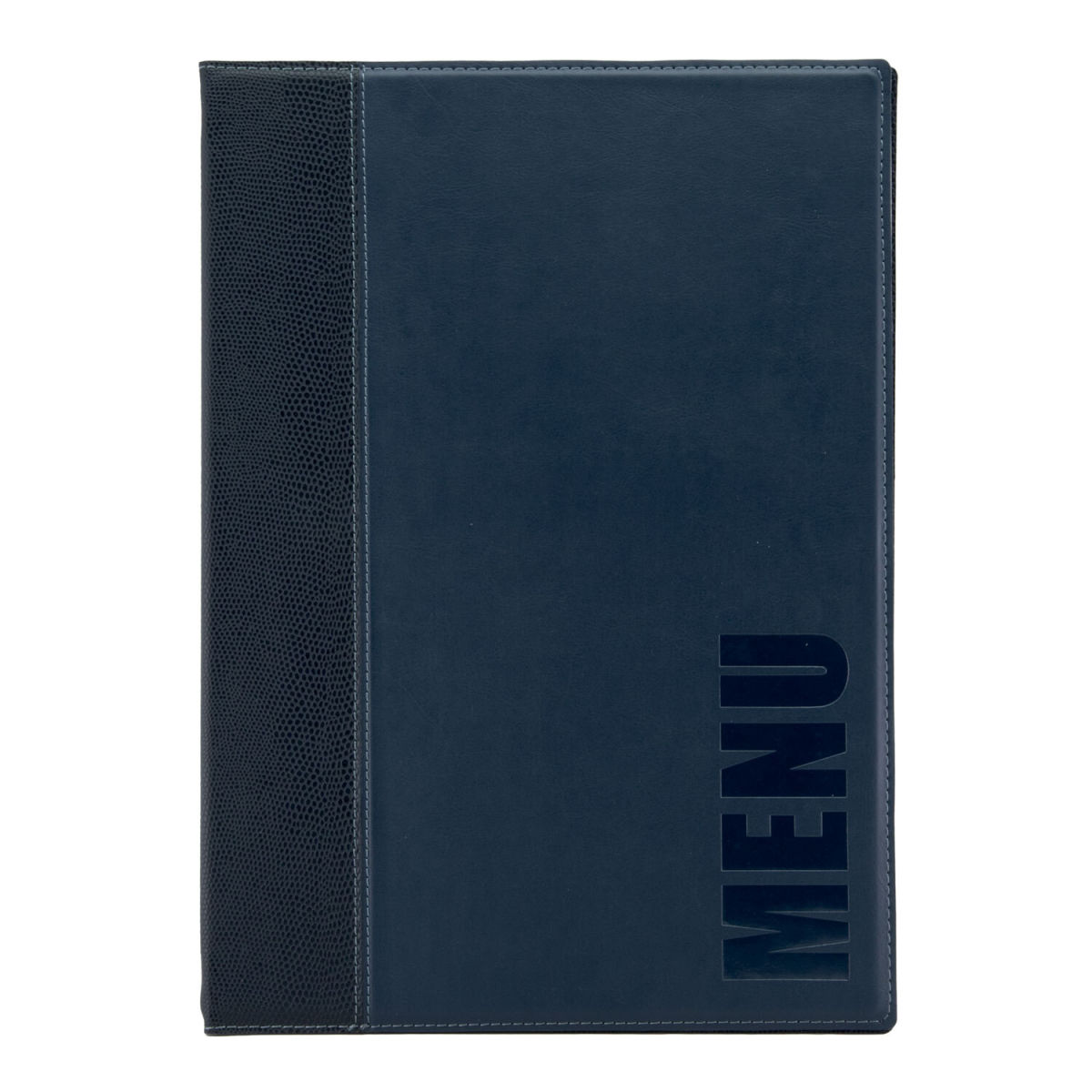 Portamenu A5 Trendy - Similpelle - 4 facciate Securit; 17.5x25 cm (LxH); blu