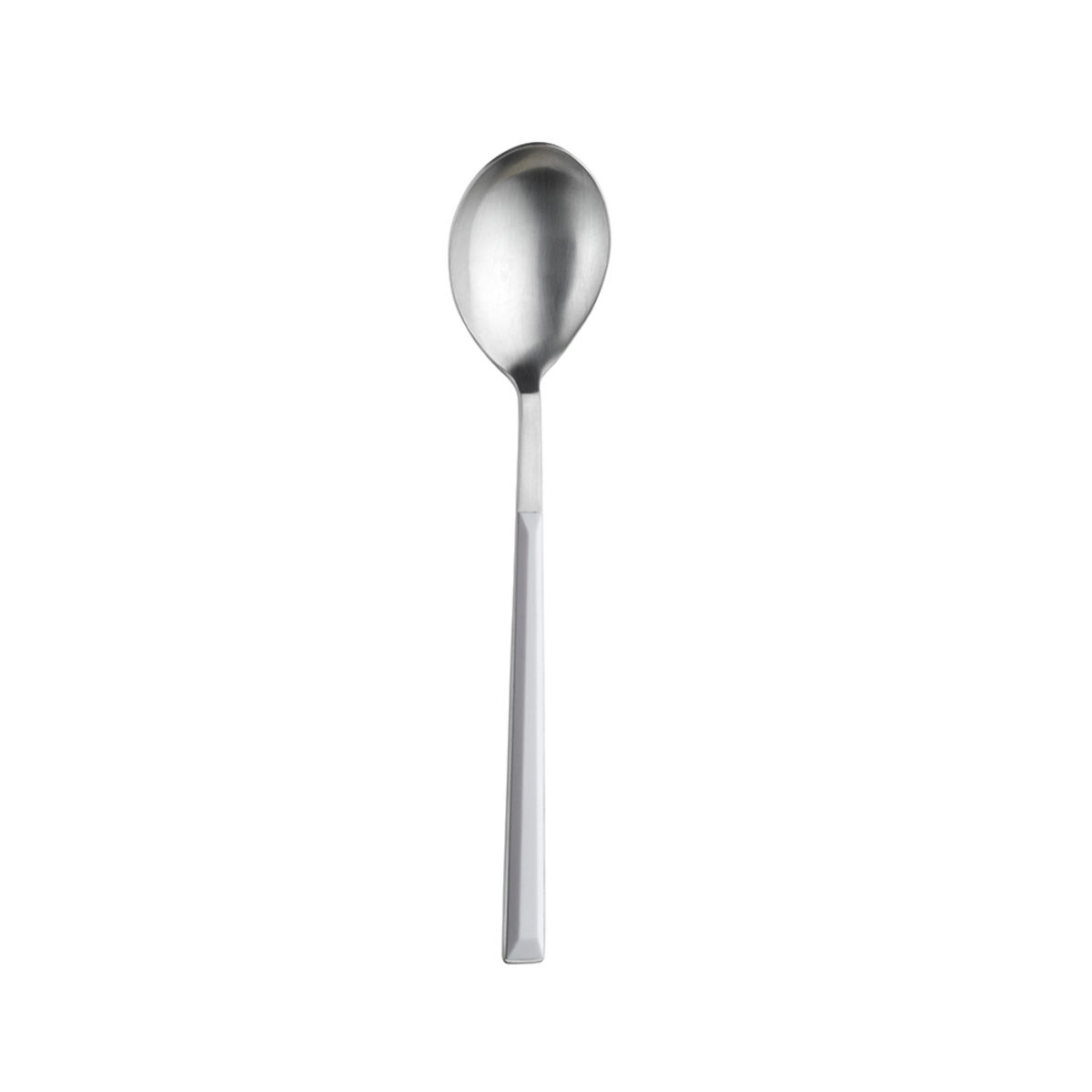 Pintinox Dessertlöffel SUSHI PRO Satin ABS Griff Schwarz 18 cm (L); weiß; 12 Stück / Pack