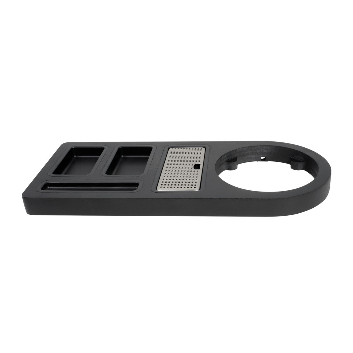 Vassoio di cortesia hotel Buckingham standard in legno scuro CORBY; 46x22.5x20 cm (LxHxP); nero