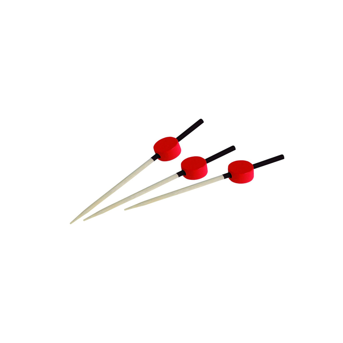 naturesse Häppchenspieß Atami Bambus 9 cm (L); natur/schwarz/rot; 4000 Stück / Pack