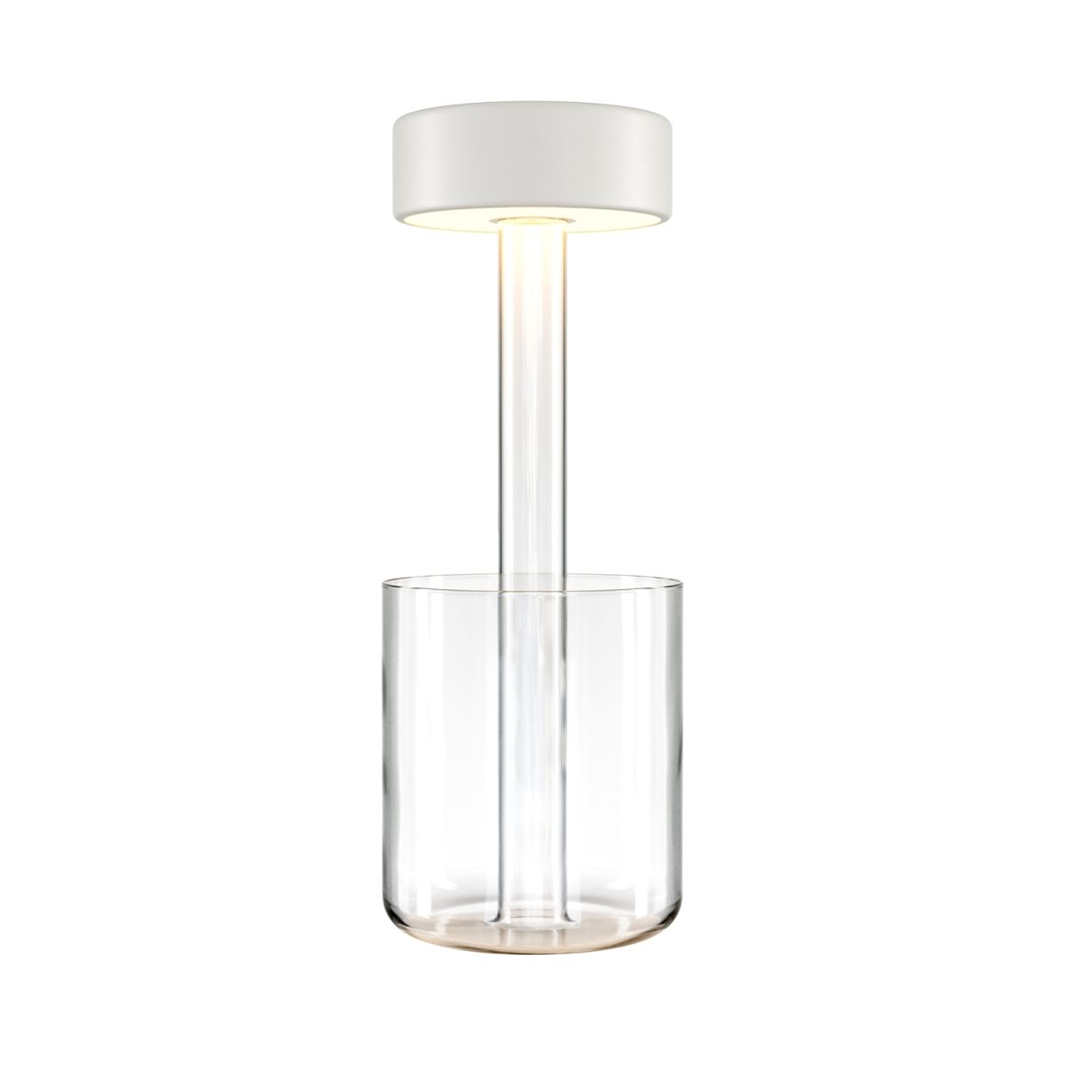 Maytoni Maytoni Akku-Leuchte AI Collaboration Transparent, aus Glas, LED, dimmbar; 12x12x12x34.8 cm (LxBxØxH); transparent; Gestell transparent