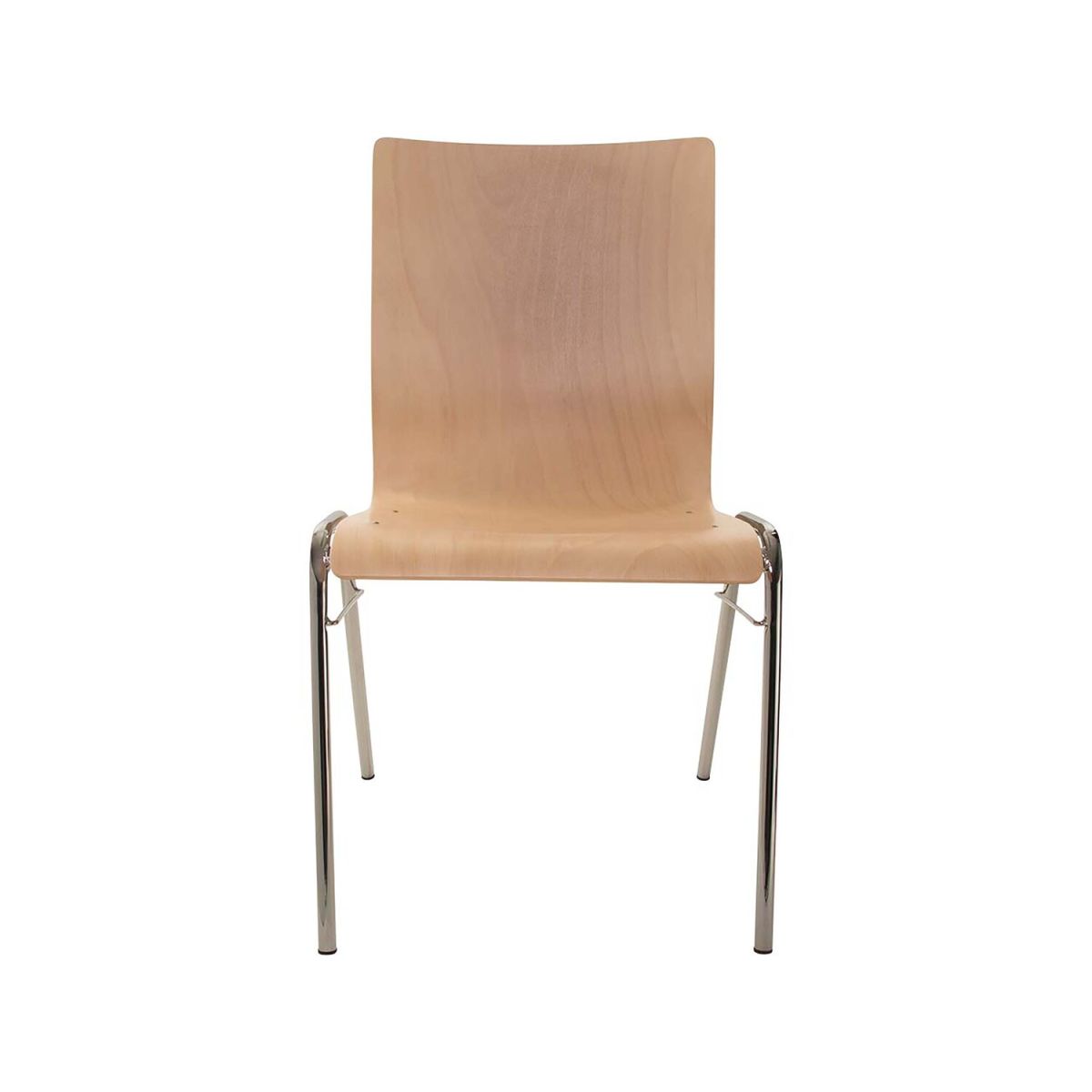 BMV Besucherstuhl 'A45' Buche, Gestell verchromt, Steg 50x86x54 cm (BxTxH); mehrfarbig