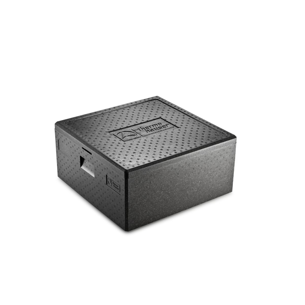 thermohauser thermohauser EPP-Thermobox Pizza Maxi, mit Deckel, 59,5 x 59,5 x 36,0 cm 64.5 l, 59.5x59.5x28.5 cm (LxBxH); schwarz