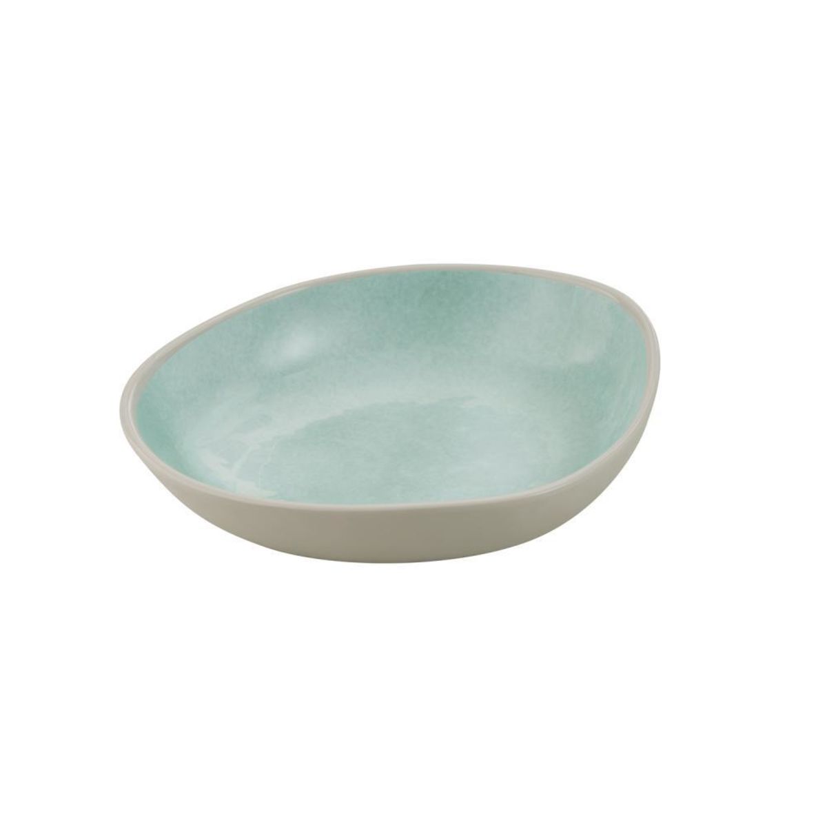 APS Schale -CALA-; 500 ml, 20.5x18x4.5 cm (LxBxH); grün/grau