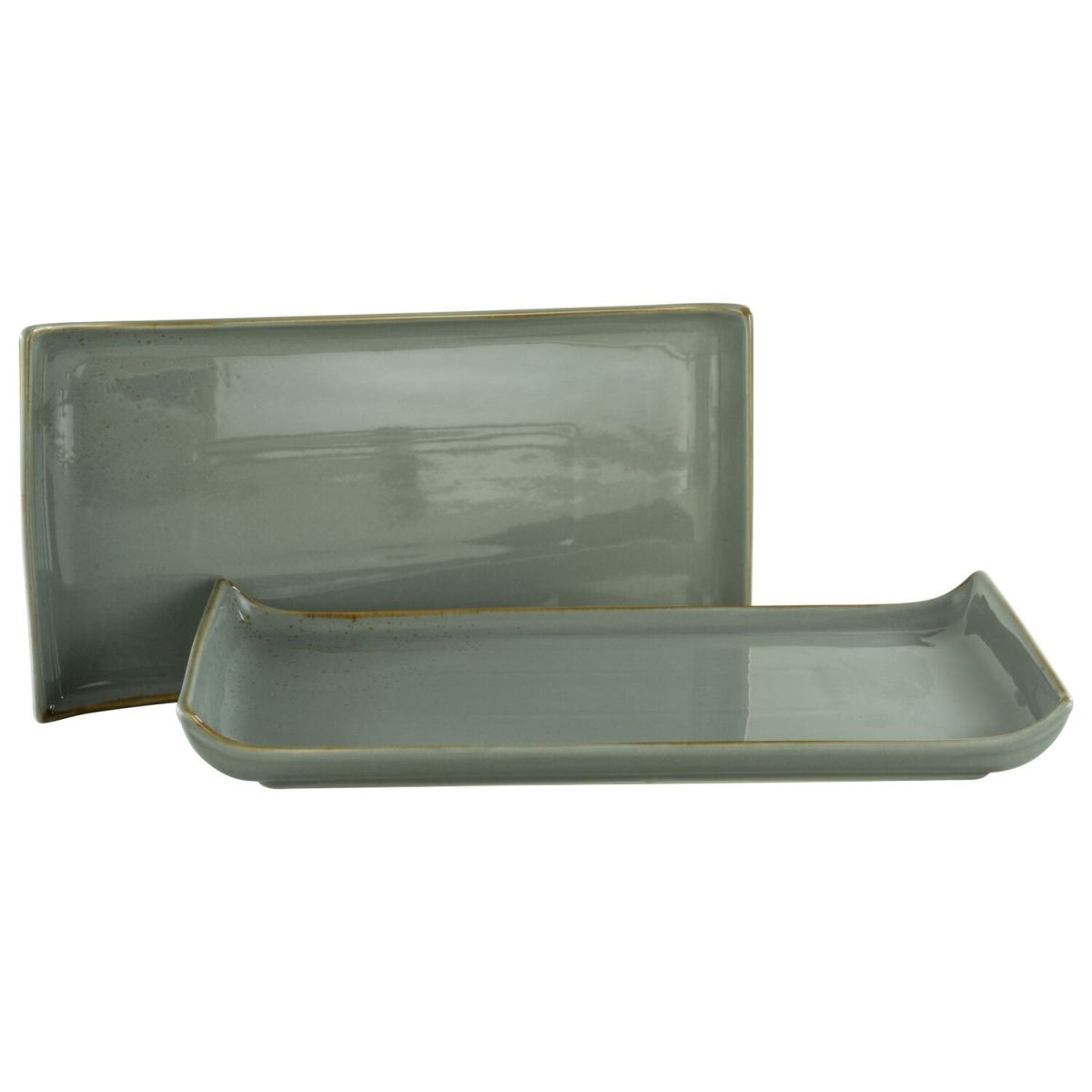 CreaTable Nature Collection - BBQ Platte 2-tlg 3.5 cm (H); steingrau; rechteckig; 2 Stück / Pack