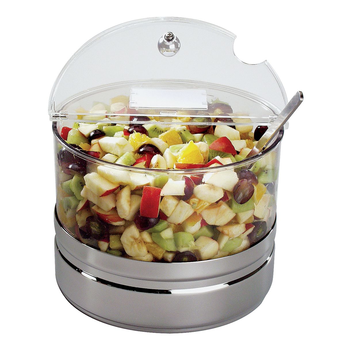 Ciotola per buffet refrigerante Top Fresh Maxi APS; 4000 ml, 22x18 cm (ØxH); argento/trasparente; rotonda