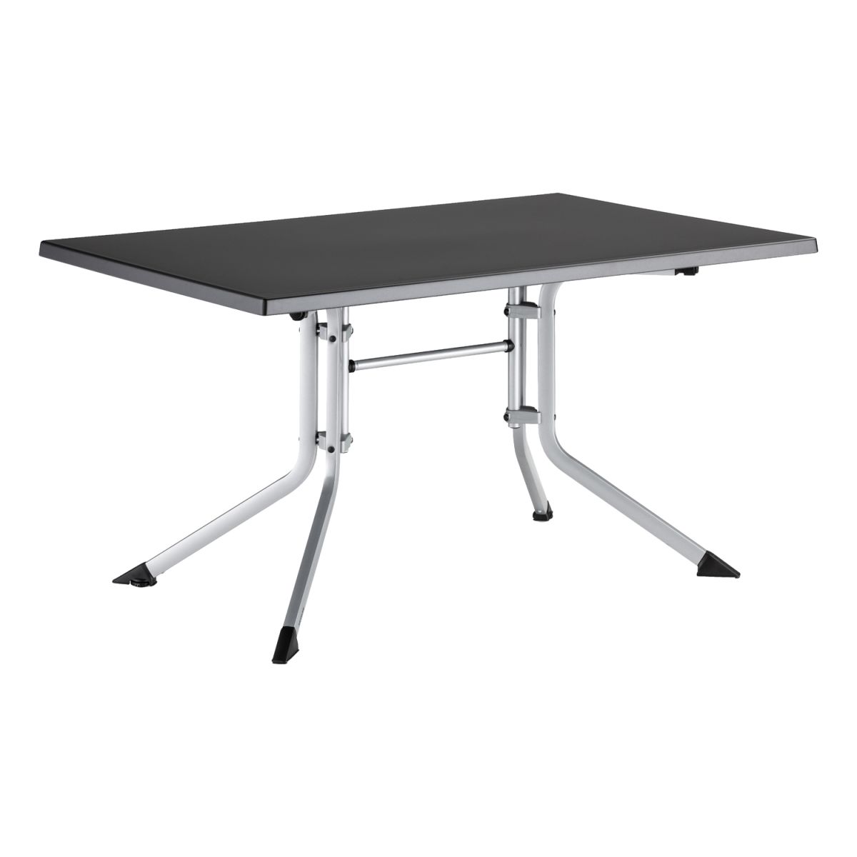 KETTLER Klapptisch BOULEVARD; 140x95x74 cm (LxBxH); Platte anthrazit, Gestell silber; rechteckig