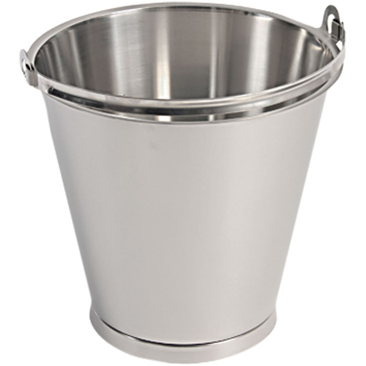 Secchio in acciaio inox PREMIUM, con base, graduato, 15 litri Linden; 10000 ml, 28x26.5 cm (ØxH); argento