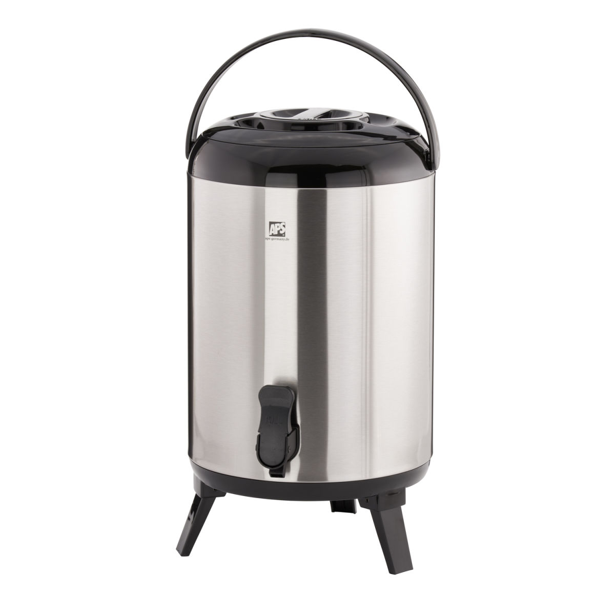 APS Iso-Dispenser, Edelstahl/Kunststoff (ABS), für heiße und kalte Getränke; 9500 ml, 24x24x24x42 cm (LxBxØxH); silber