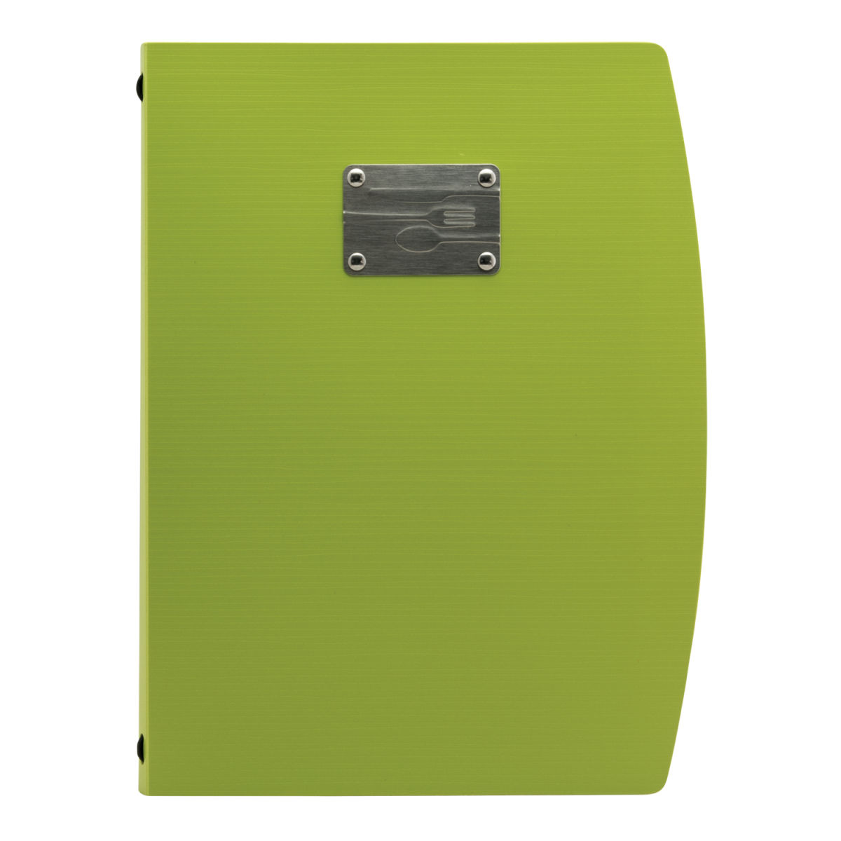 Copertina Menu A4 Rio - Verde - Placca con posate inclusa - 4 facciate Securit; 25x34 cm (LxH); verde