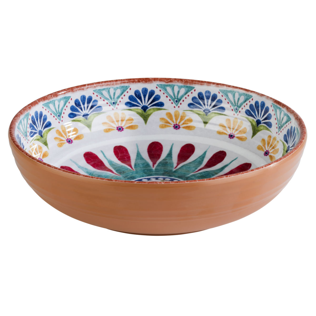 APS Schale ARABESQUE, Melamin 1100 ml, 20.5x20.5x20.5x5.5 cm (LxBxØxH); beige/blau; rund
