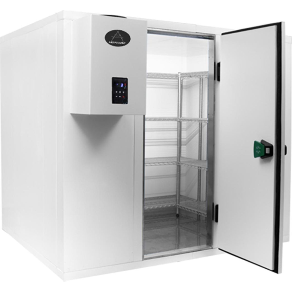 A&S Polarny Tiefkühlzelle Wandstärke 120mm inkl. Kühlaggregat und Regal 9 m³, 270x220x210 cm (BxHxT); weiß