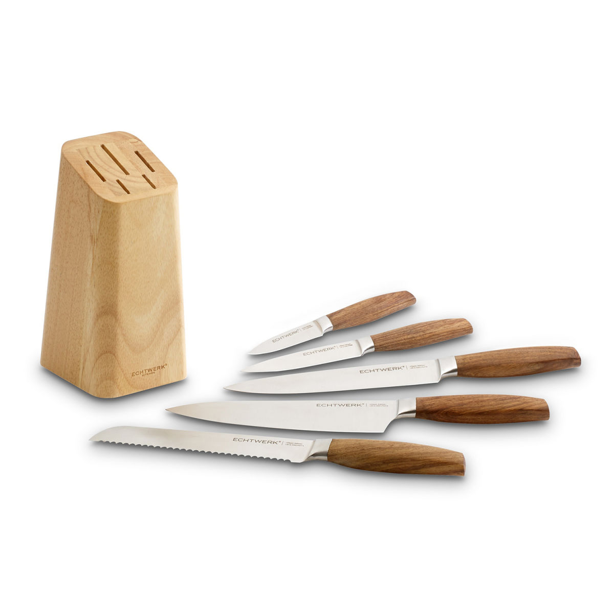 ECHTWERK Küchenmesser Set CLASSIC EDITION 6-tlg silber