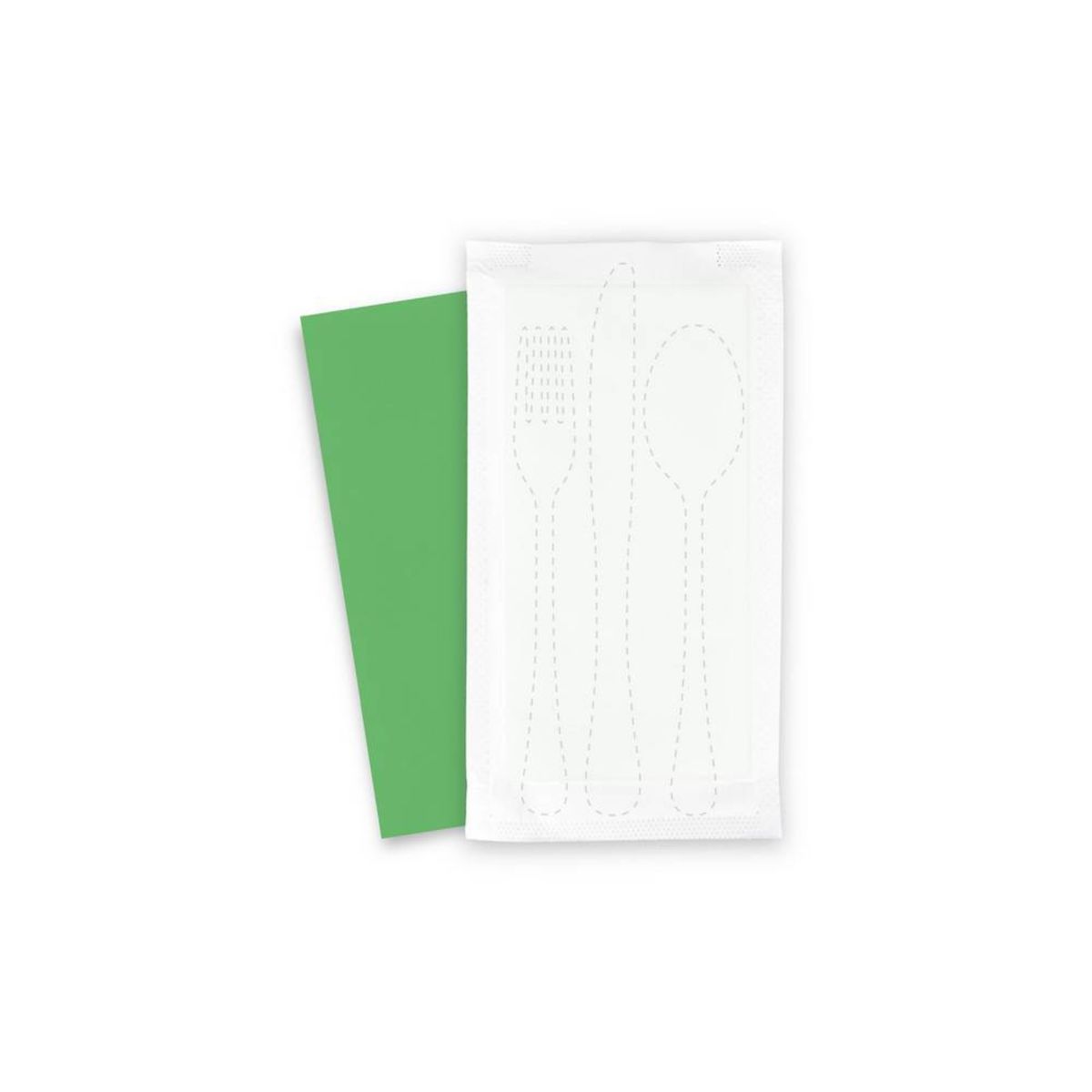 Plock Bestecktasche 240 x 125 mm; 38x38 cm (BxL); grün; 500 Stück / Pack
