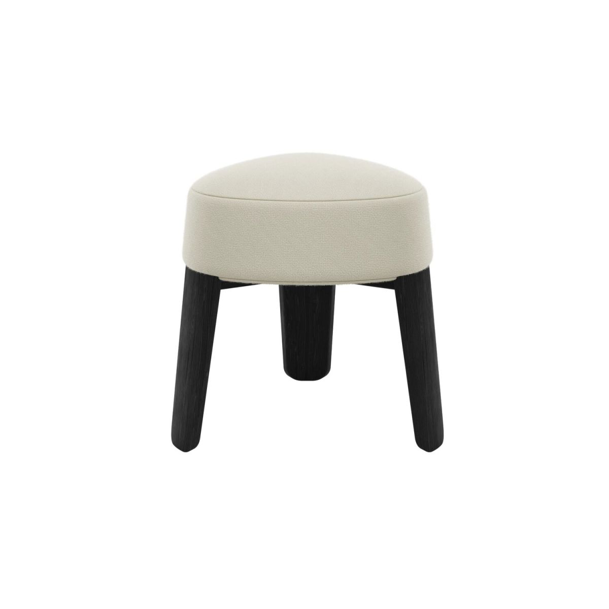 blomus Hocker -KUON- Stoff Boucla 47x47x45 cm (BxLxH); Sitz beige, Gestell schwarz