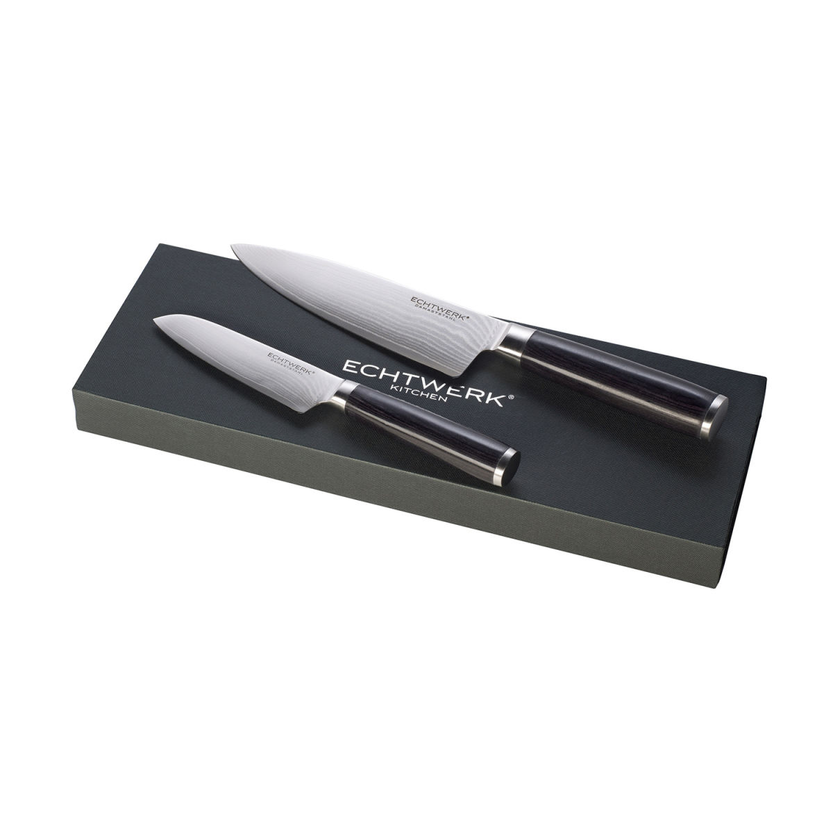 ECHTWERK Damastmesser Set 2-tlg silber