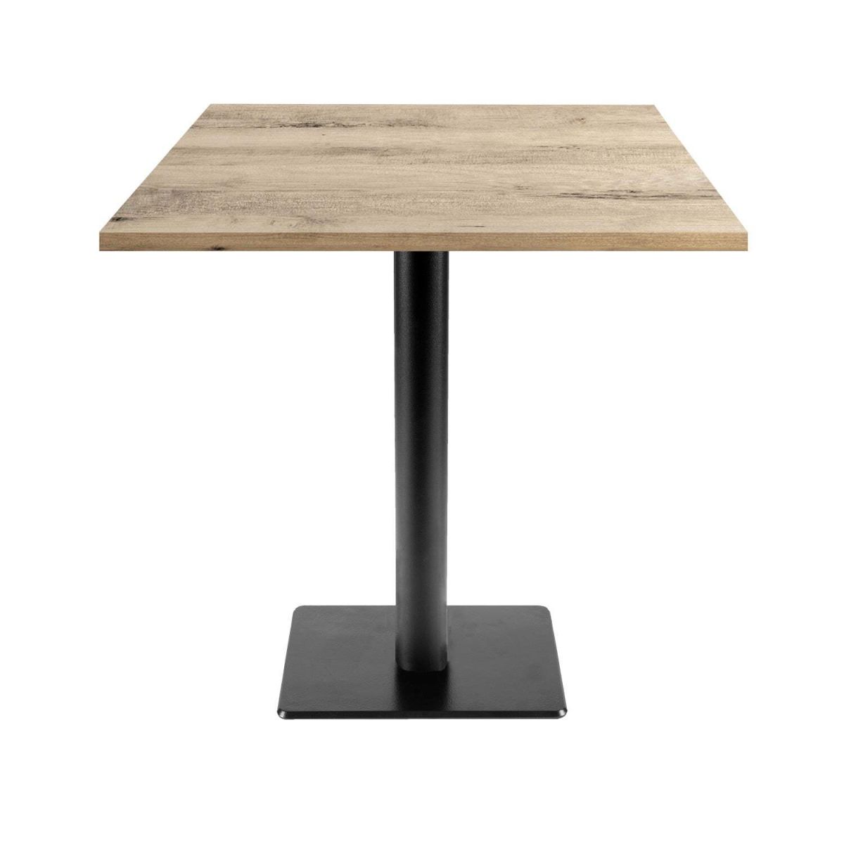 Tavolo Milano-T quadrato - laminato legno & tinta unita RestooTab; 70x70x75 cm (LxLxH); quercia/naturale; quadrata