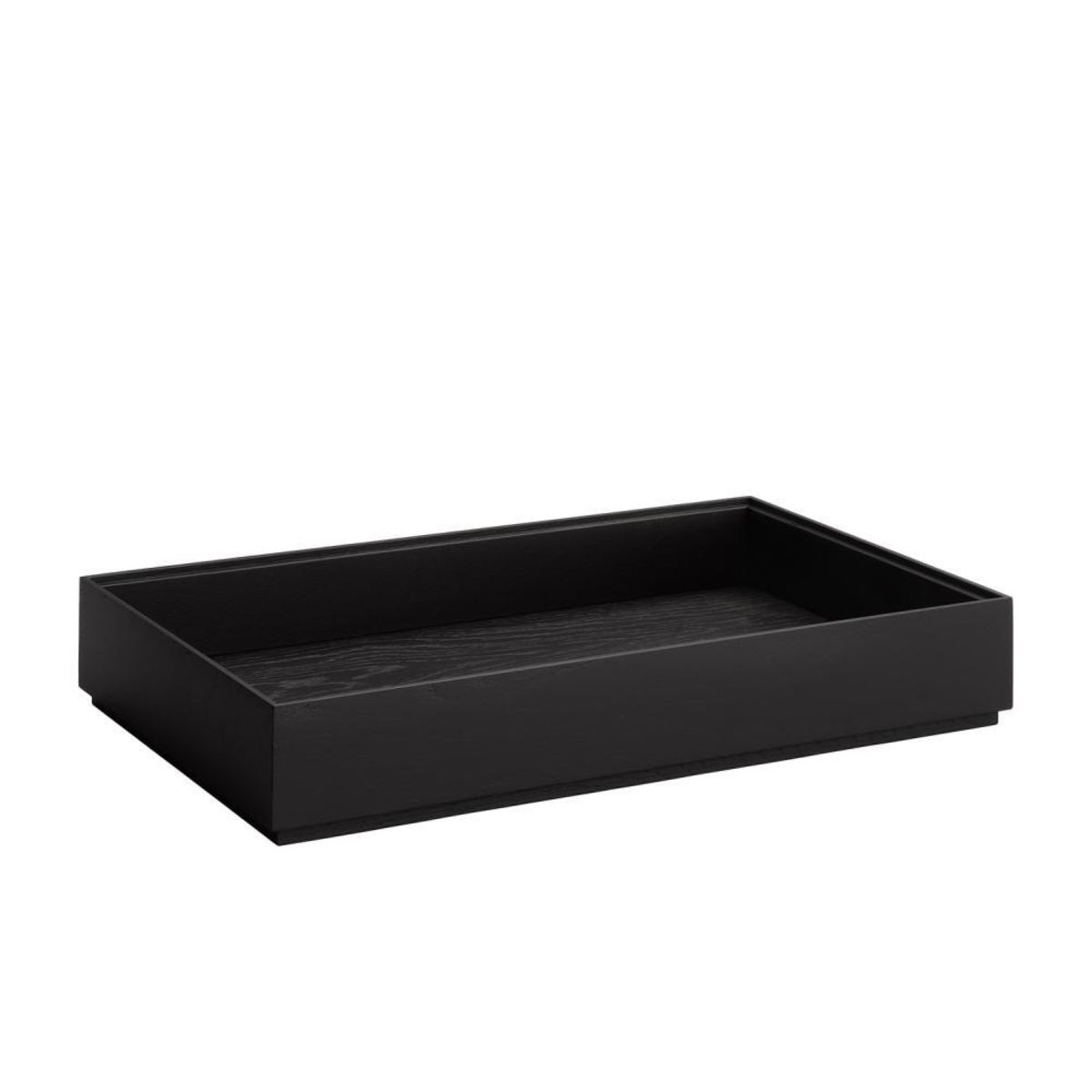 APS GN 1/1 Holzbox -VALO- 53 x 32,5 cm, H: 4,5 cm Eichenholz, schwarz (lackiert); GN 1/1, 53x32.5x8.5 cm (LxBxH); schwarz