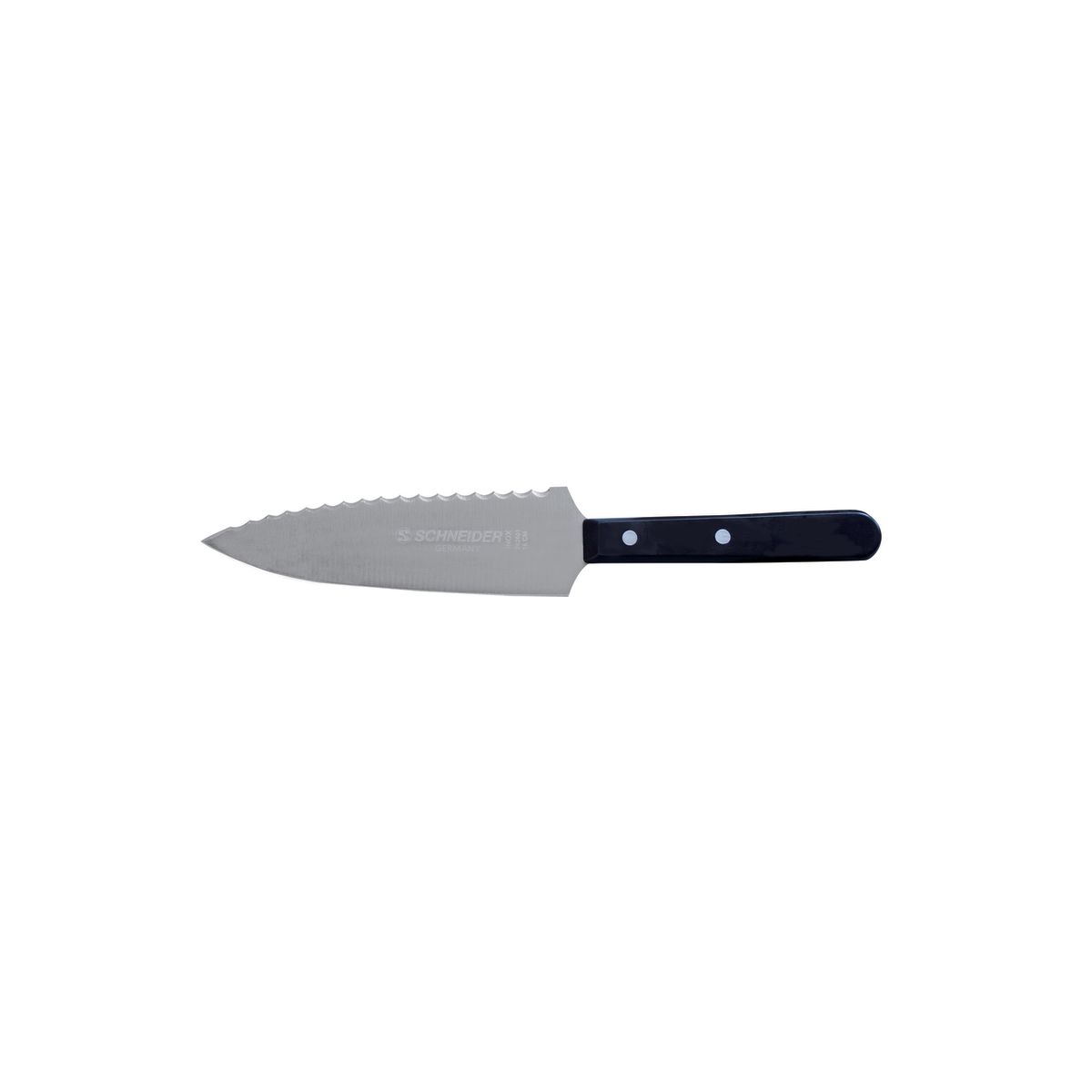 Schneider Tortenmesser Wellenschliff, glatte Schneide Klingenlänge 16 cm, 16 cm (L); schwarz
