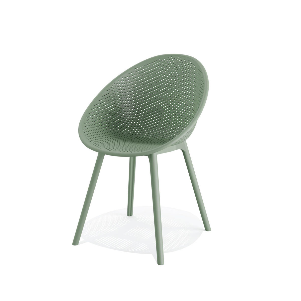 Sedia a guscio Qosy senza braccioli Barths; 59x59x83 cm (LxPxH); verde; 2 pz. / Pacco