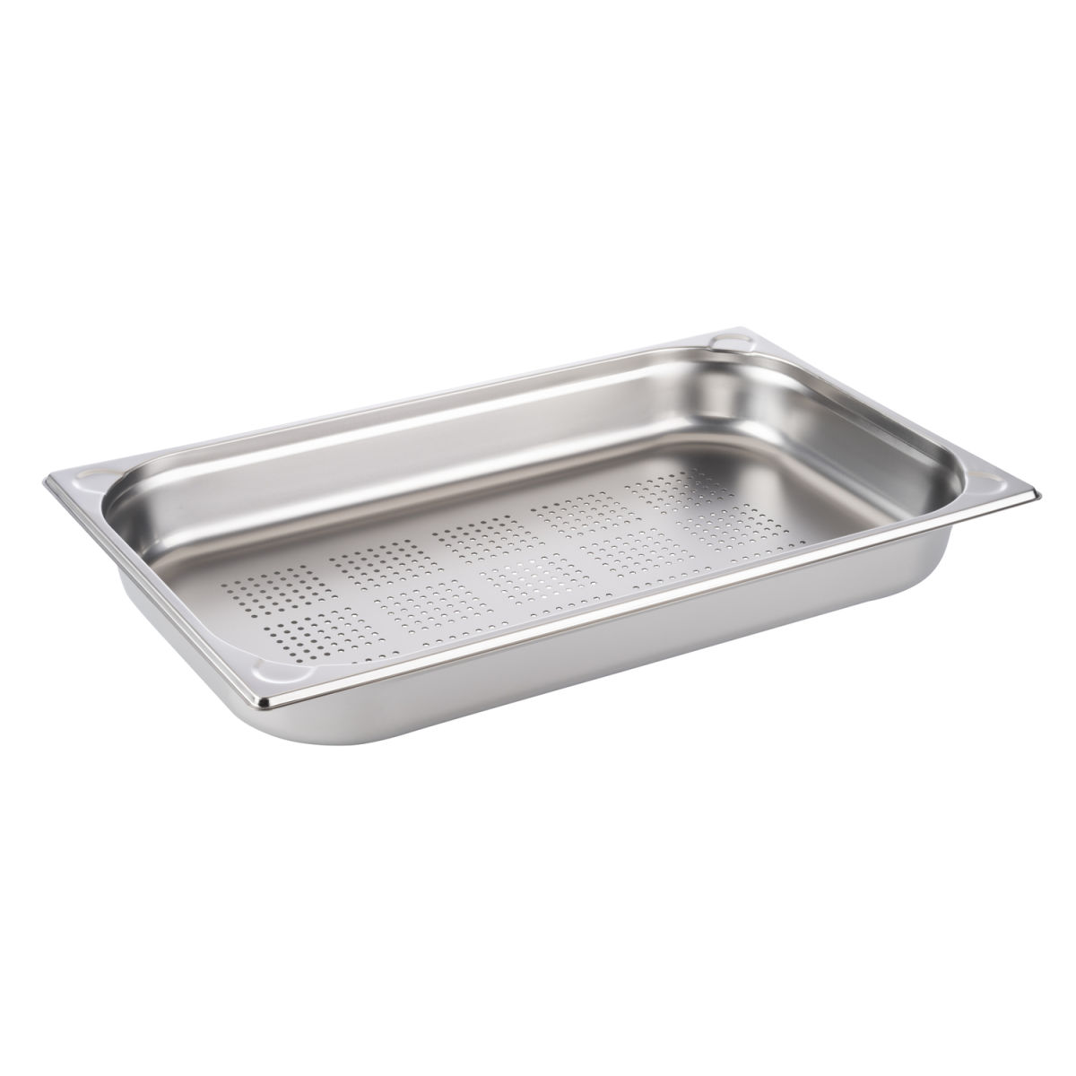 APS GN 1/1 Behälter, Boden perforiert, Edelstahl GN 1/1, 53x32.5x6.5 cm (LxBxT); silber