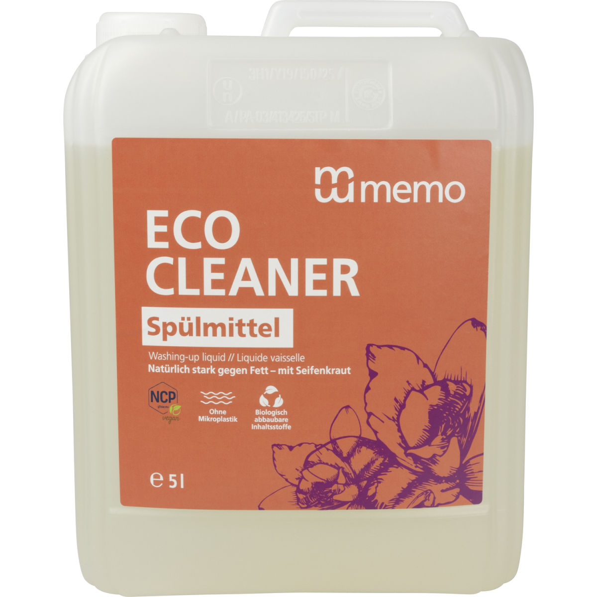 memo Spülmittel 'ECO CLEANER', Nachfüllung; 5000 ml; weiß