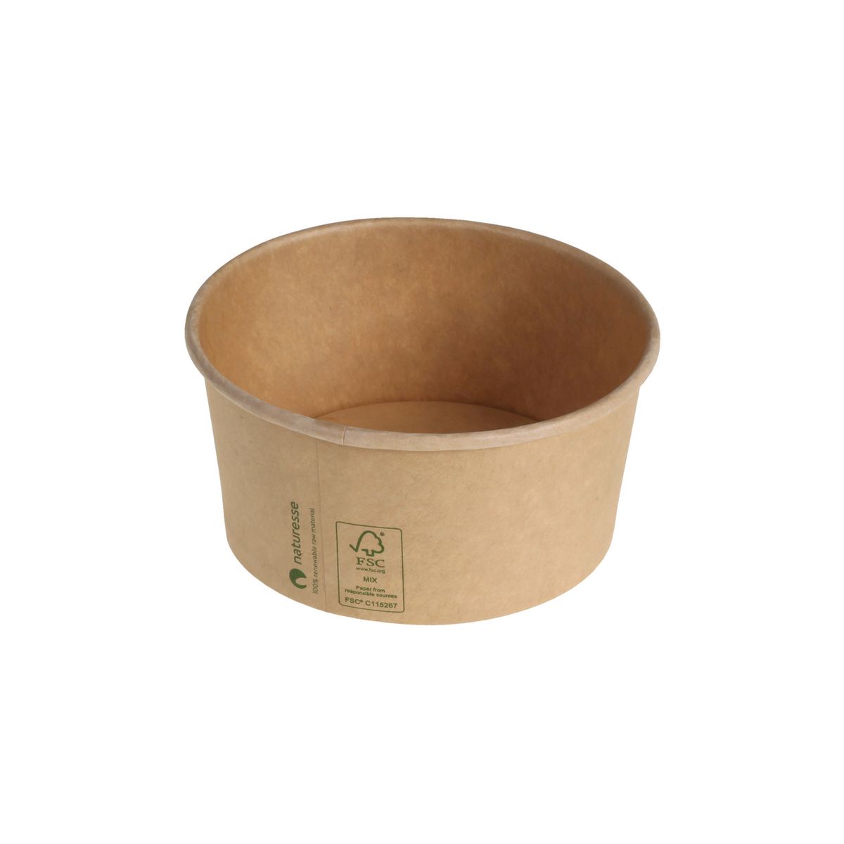 naturesse Schale Kraft - nicht Plastik-laminiert 445 ml, 12x6 cm (ØxH); braun; 500 Stück / Pack