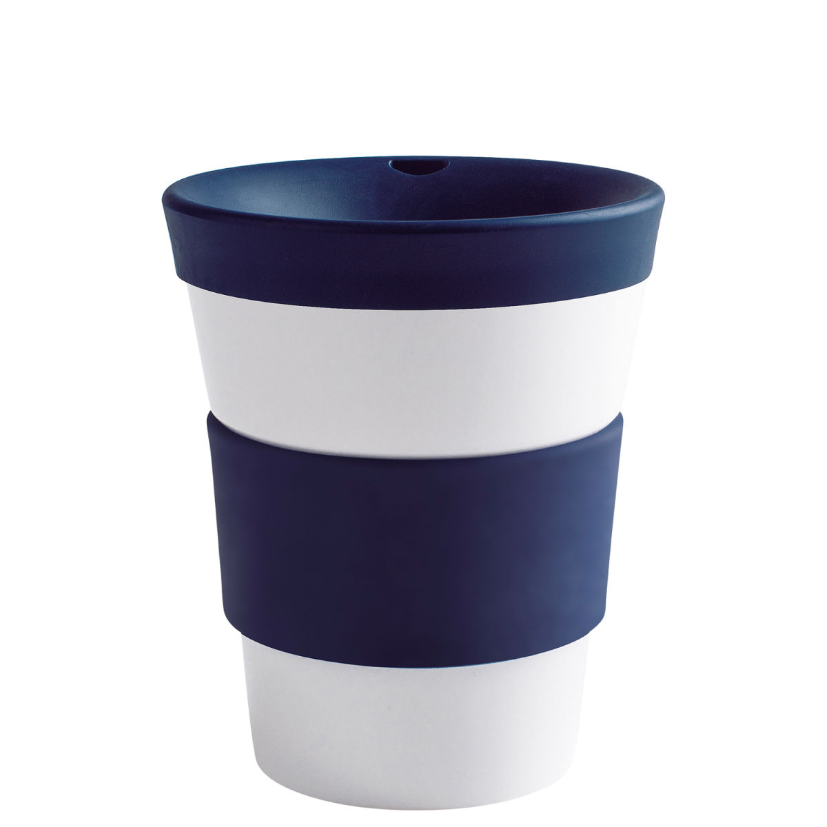Kahla Becher + Trinkdeckel + Banderole cupit 420 ml, 11.4 cm (H); dunkelblau; rund