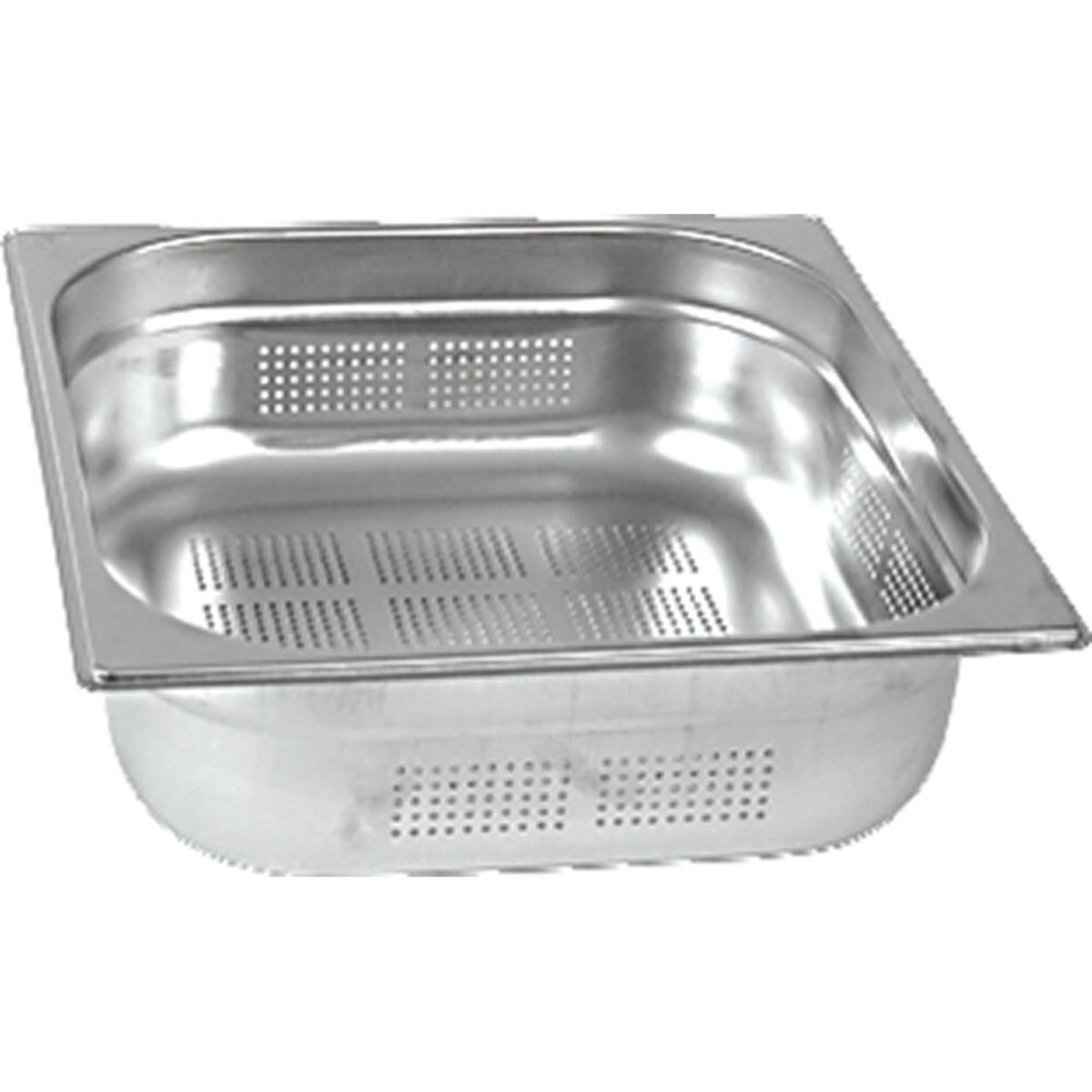 Stalgast Edelstahl Gastronormbehälter Serie STANDARD, perforiert/gelocht GN 1/2, 8.5 l, 32.5x26.5x15 cm (LxBxT); silber