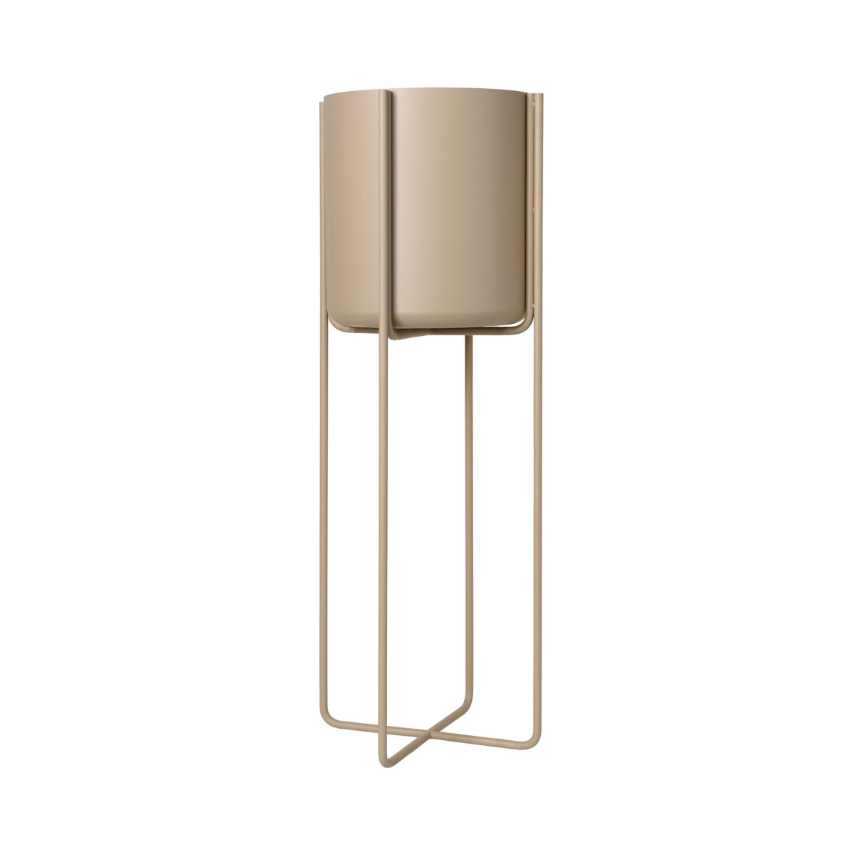 blomus Pflanzgefäß KENA in Beige mit Gestell