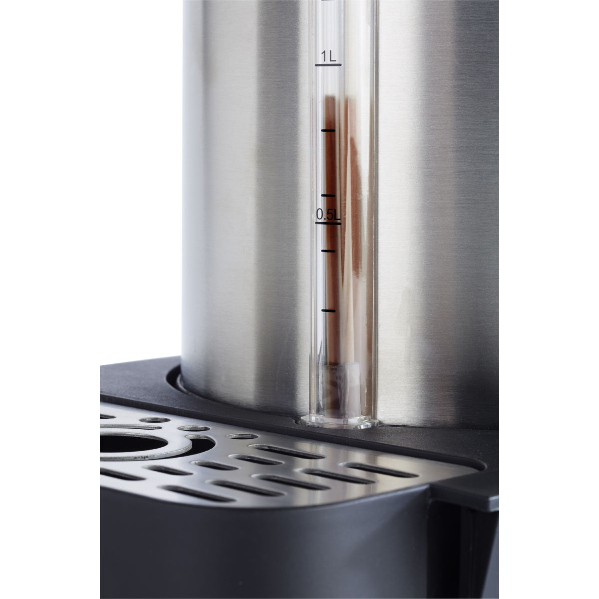 APS Pump-Isolierkanne PREMIUM; 3000 ml, 15x37 cm (ØxH); schwarz/silber; rund