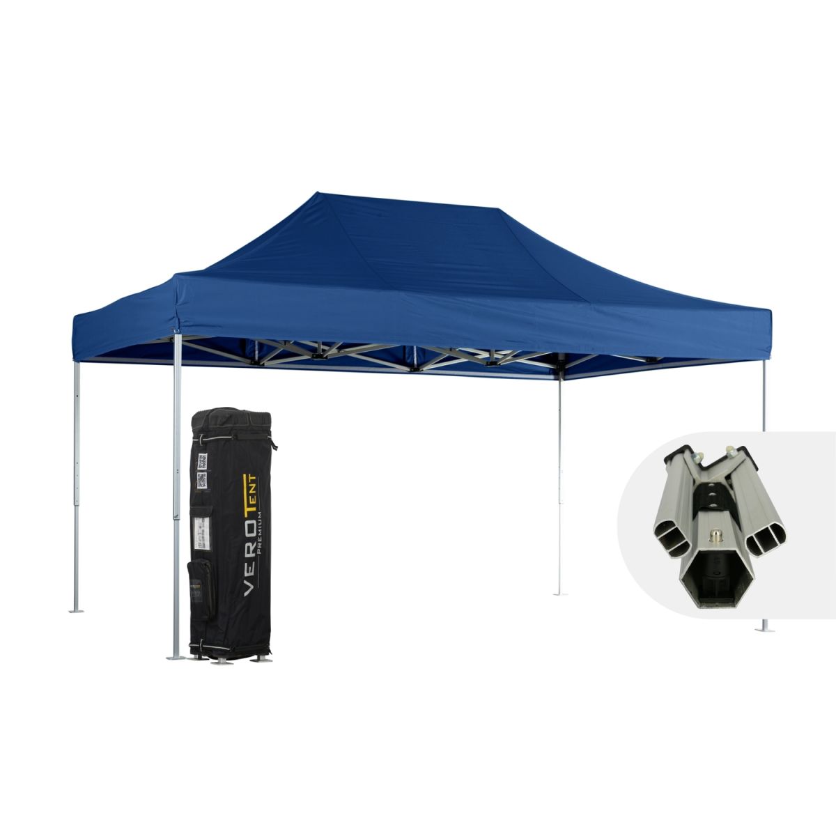 VeroTENT VeroTENT Faltpavillon 3x4,5m Luxea mit Dach 300x450x330 cm (LxBxH); blau